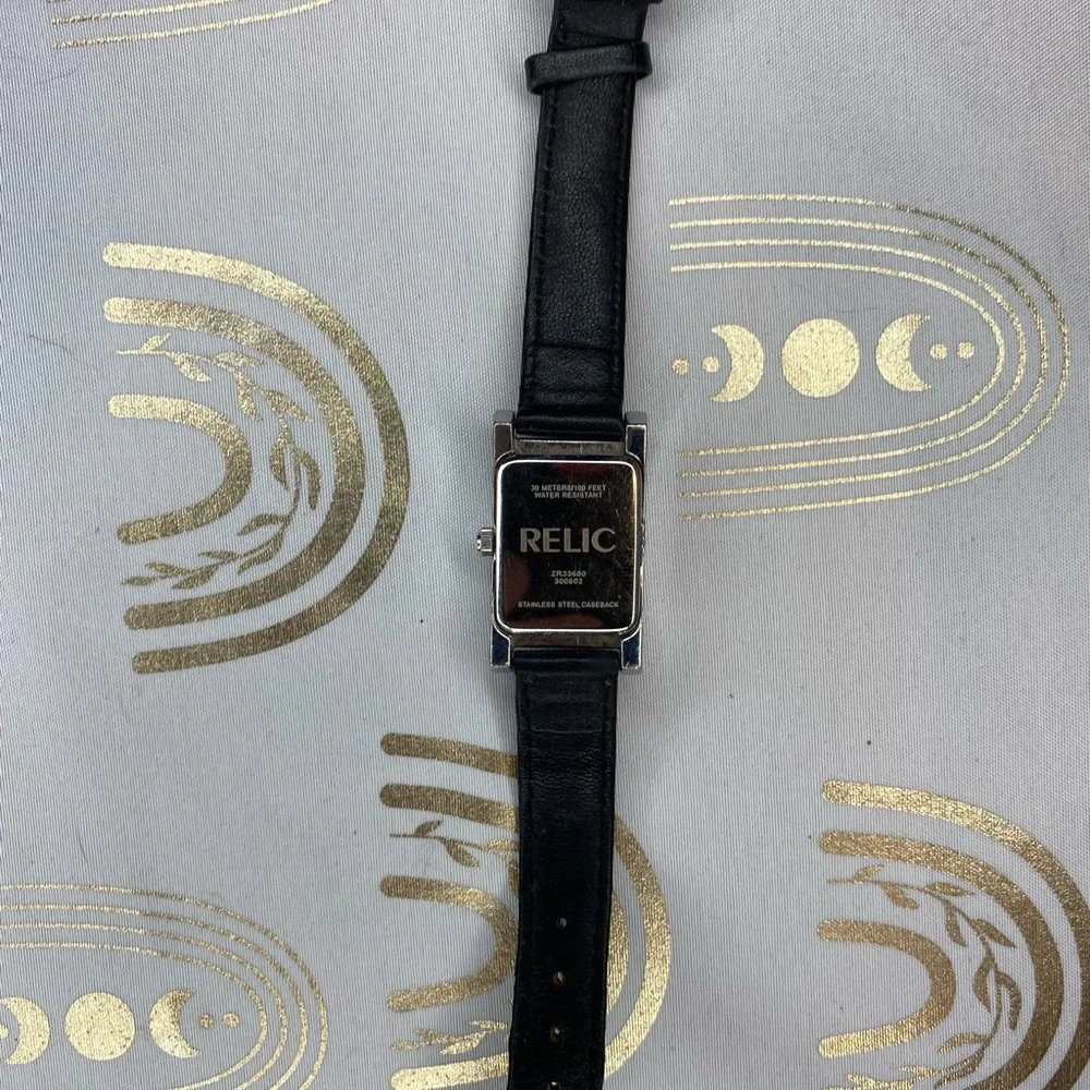 Relic Women's Black and Silver Watch